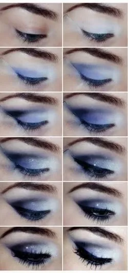 Este make-up kék szeme