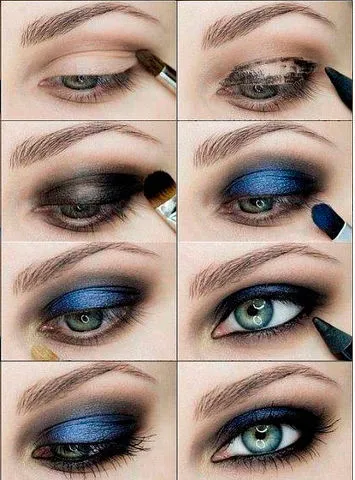 Este make-up kék szeme