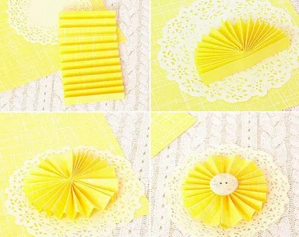Egy rajongó papír kezeddel origami mester osztály