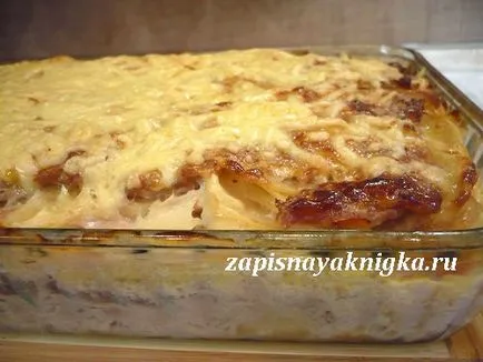 Burgonya rakott darált hús