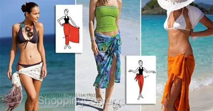 Hogyan lehet lekötni egy pareo a strandon