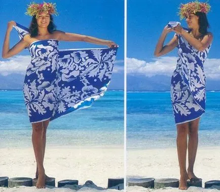 Hogyan lehet lekötni egy pareo a strandon