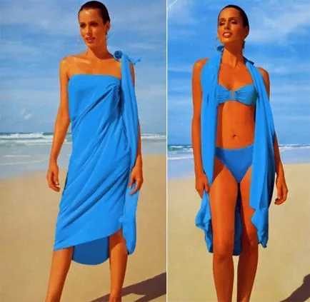 Hogyan lehet lekötni egy pareo a strandon