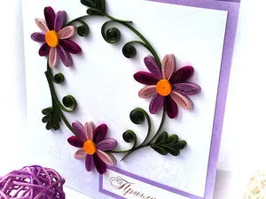 Képeslap kezüket Quilling Képeslap kezüket Quilling