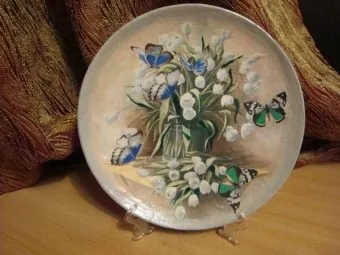 Master Class fordított decoupage lemezek