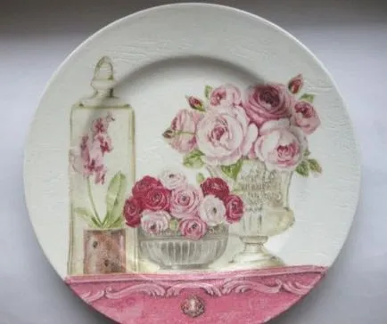 Master Class fordított decoupage lemezek Master Class fordított decoupage lemezek