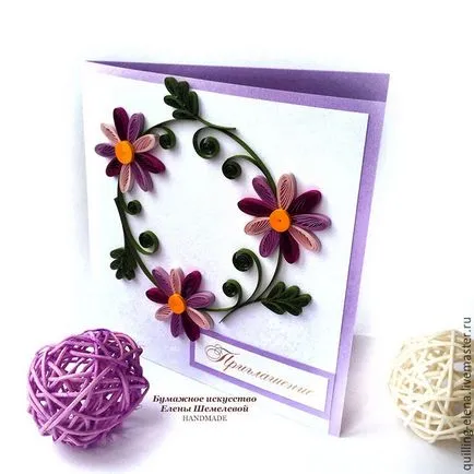 Képeslap kezüket Quilling Képeslap kezüket Quilling