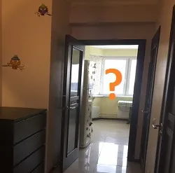 Az ajtó a konyhába, mint a