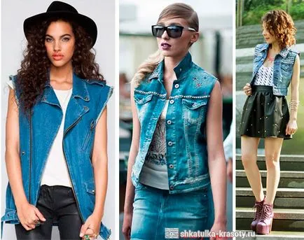 Abból, amit viselni farmer mellény - fotó kollekcióban, Beauty Box (nyári ruhát farmer mellény) Abból, amit viselni farmer mellény - fotó kollekcióban, Beauty Box