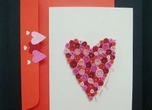 Képeslap kezüket Quilling