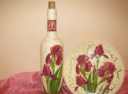 Master Class fordított decoupage lemezek Master Class fordított decoupage lemezek
