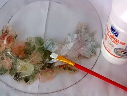 Master Class fordított decoupage lemezek