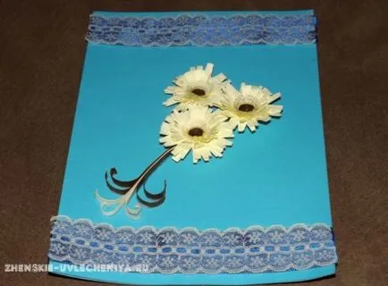 Képeslap kezüket Quilling