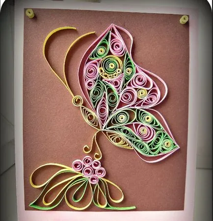 Képeslap kezüket Quilling