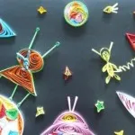 Képeslap kezüket Quilling