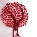 Képeslap kezüket Quilling