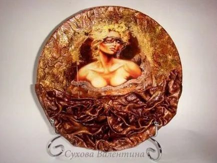Master Class fordított decoupage lemezek Master Class fordított decoupage lemezek