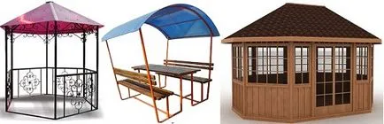 Pavilonban a kerti telek
