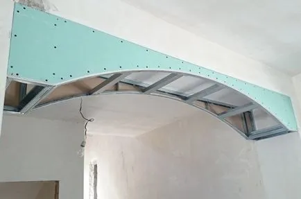 Arch készült gipszkarton kezükkel
