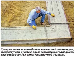 A beton sávalap talp, maglayner