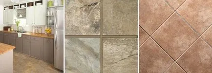 csempe design a konyhában visel kötényt és a padlóra (fotó) (kötény) csempe design a konyhában visel kötényt és a padlóra (fotó)