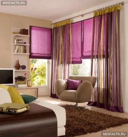 A design az ablakok a nappaliban ötletek és képek (Windows) A design az ablakok a nappaliban ötletek és képek