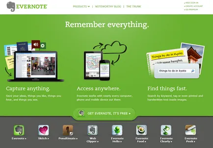 Evernote milyen programot