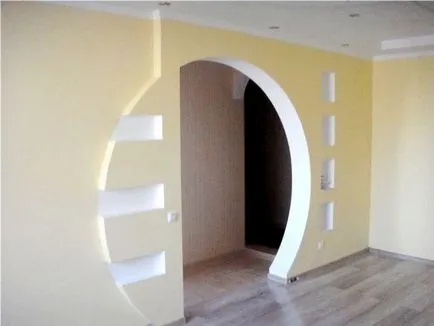 Az apartman képei ívek (ívek a lakásban) Fényképek Arches az apartmanban