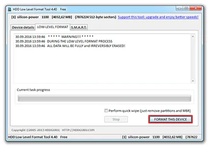 Hogyan formázza USB flash meghajtó