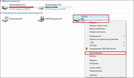 Hogyan formázza USB flash meghajtó