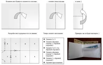 Hogyan készítsünk egy erszényt ki papír origami, a kezek, a rendszer (origami) Hogyan készítsünk egy erszényt ki papír origami, a kezek, a rendszer