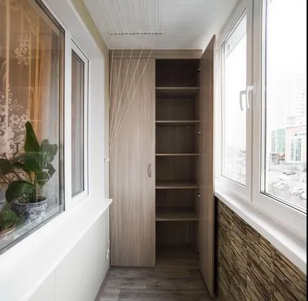 Hogyan készítsünk egy szép szekrény az erkélyre (loggia) kezeddel kalauz fotókkal (szép) Hogyan készítsünk egy szép szekrény az erkélyre (loggia) kezeddel útmutató fotókkal