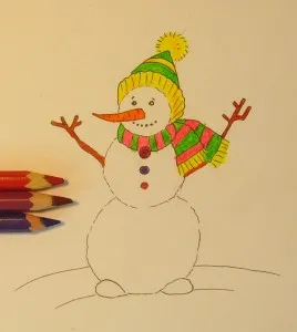 Hogyan kell felhívni a hóember, fokozatosan felhívni a ceruza, a baba (ceruza) Hogyan kell felhívni a hóember, fokozatosan felhívni a ceruza, babám