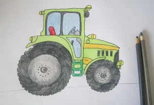 Hogyan kell felhívni a traktor, fokozatosan felhívni a ceruza, a baba (ceruza) Hogyan kell felhívni a traktor, fokozatosan felhívni a ceruza, babám