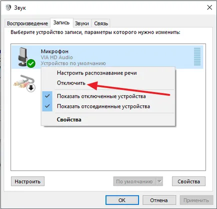 Hogyan kell beállítani a mikrofon, mikrofon beállítás IDD