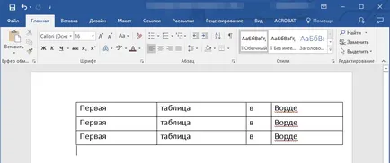 Hogyan lehet kombinálni két táblázatot a Word
