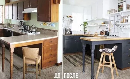 Hogyan lehet frissíteni a konyhában a konyhában kezével - egy fotó előtt és után (a konyhában) Hogyan lehet frissíteni a konyhában a konyhában kezével - Utána képek