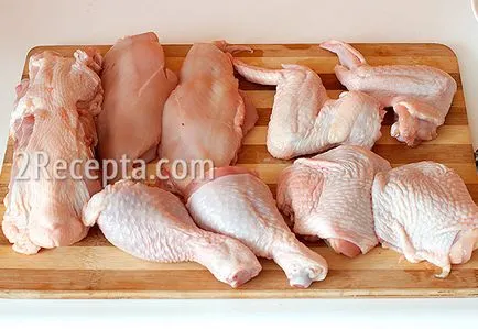 Hogyan helyesen vágni a csirkét részek - lépésről lépésre fotó recept (csirke részek) Hogyan helyesen vágni a csirkét részek - lépésről lépésre recept fotók