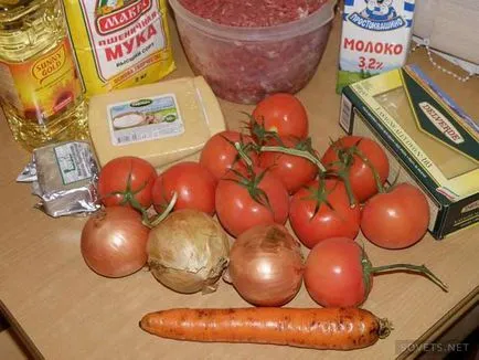 Főzni lasagna hússal - lépésről lépésre recept videó