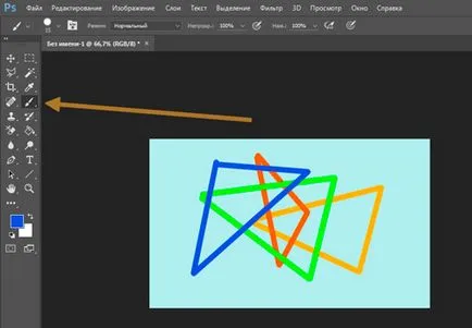 Hogyan kell felhívni egy egyenes vonalat a Photoshop gyorsan és egyszerűen