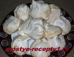 Hogyan készítsünk habcsók, lépésről lépésre recept fotók