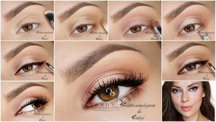 Hogyan lehet a napi make-up és lépésről lépésre képek otthon