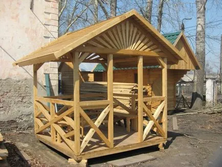 Hogyan készítsünk egy nyári pavilon kezével fotó