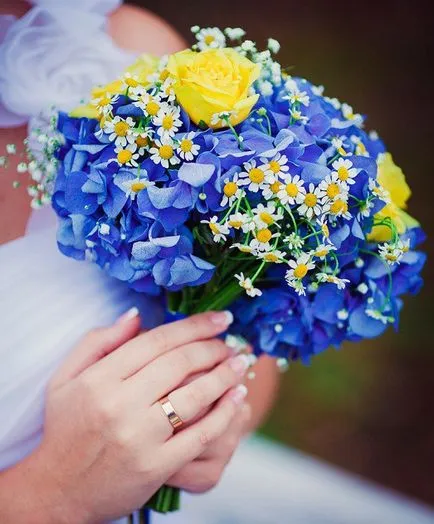 Hogyan készítsünk egy elegáns kék menyasszonyi csokor (esküvő) Hogyan készítsünk egy elegáns kék esküvői csokor