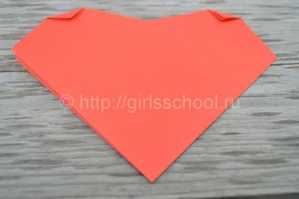 Hogyan Fold Paper Heart egyszerű origami szív, leányiskola (papír) Hogyan Fold Paper Heart egyszerű origami szív, lányok iskolába