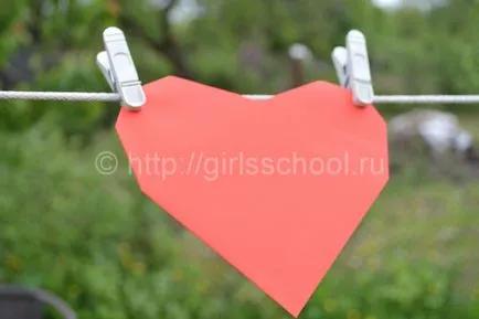 Hogyan Fold Paper Heart egyszerű origami szív, leányiskola (papír) Hogyan Fold Paper Heart egyszerű origami szív, lányok iskolába