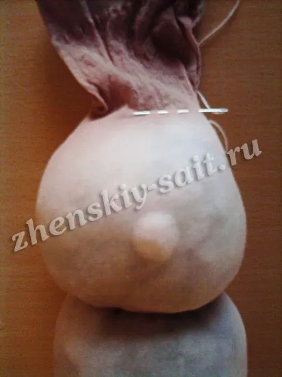Hogyan varrni egy baba (kölykök) nylon harisnya (zokni) - fotó mesterkurzust
