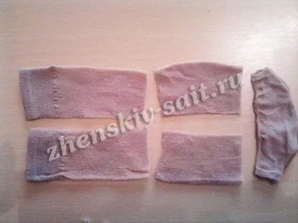 Hogyan varrni egy baba (kölykök) nylon harisnya (zokni) - fotó mesterkurzust