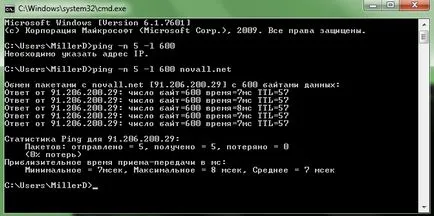 Hogyan ping a Windows 7