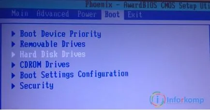 Hogyan kell beállítani a boot flash meghajtót a régi és a modern változatai a BIOS